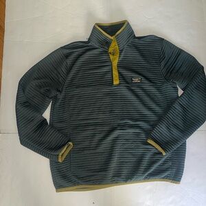 L.L. Bean Airlight Knit Slightly Fitted 1/4 Button Up Pullover size XL tall